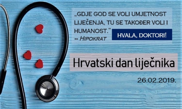 Svim liječnicima u Hrvatskoj čestitamo njihov dan!